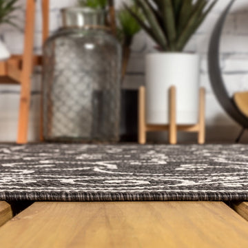 Charleston Vintage Filigree Textured Weave Indoor/outdoor Octagon Rug